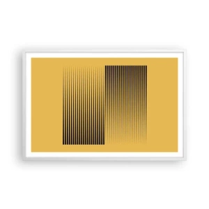 Plakát v bílém rámu - Čtverec protikladů - 91x61 cm