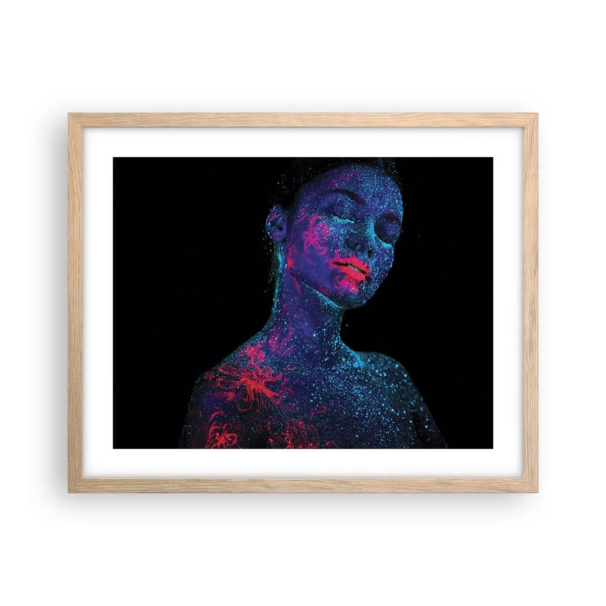 Plakát v rámu světlý dub - V hvězdném prachu - 50x40 cm