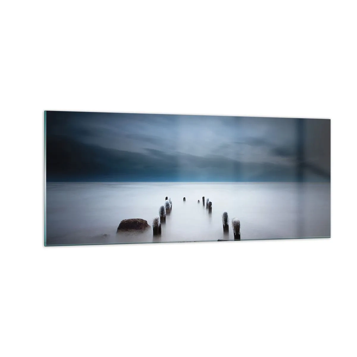 Obraz na skle - Zamyšlené jezero - 100x40 cm