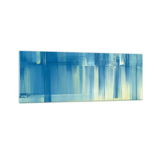Obraz na skle - Kompozice v tyrkysu - 140x50 cm