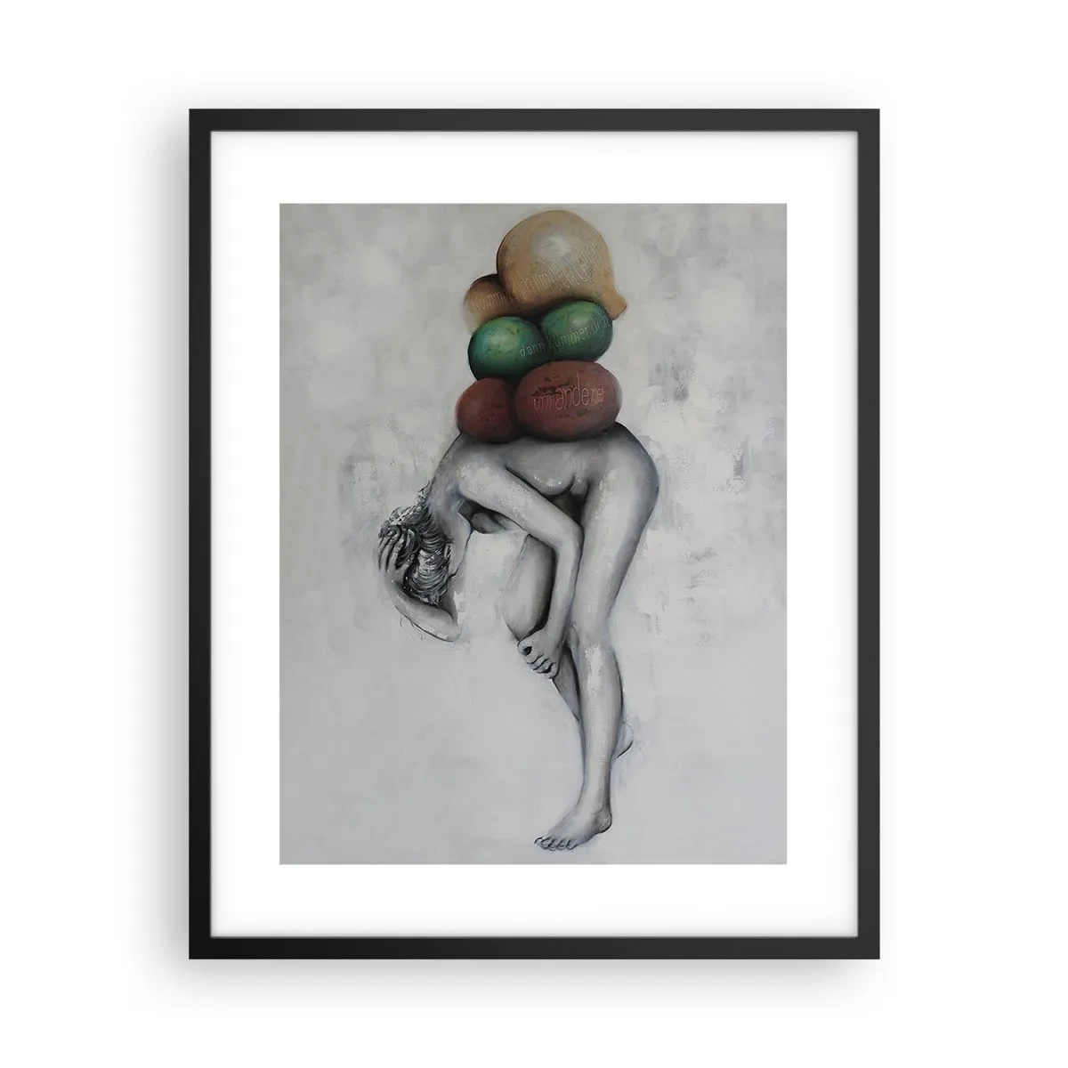 Plakát v černém rámu - Břemeno života - 40x50 cm