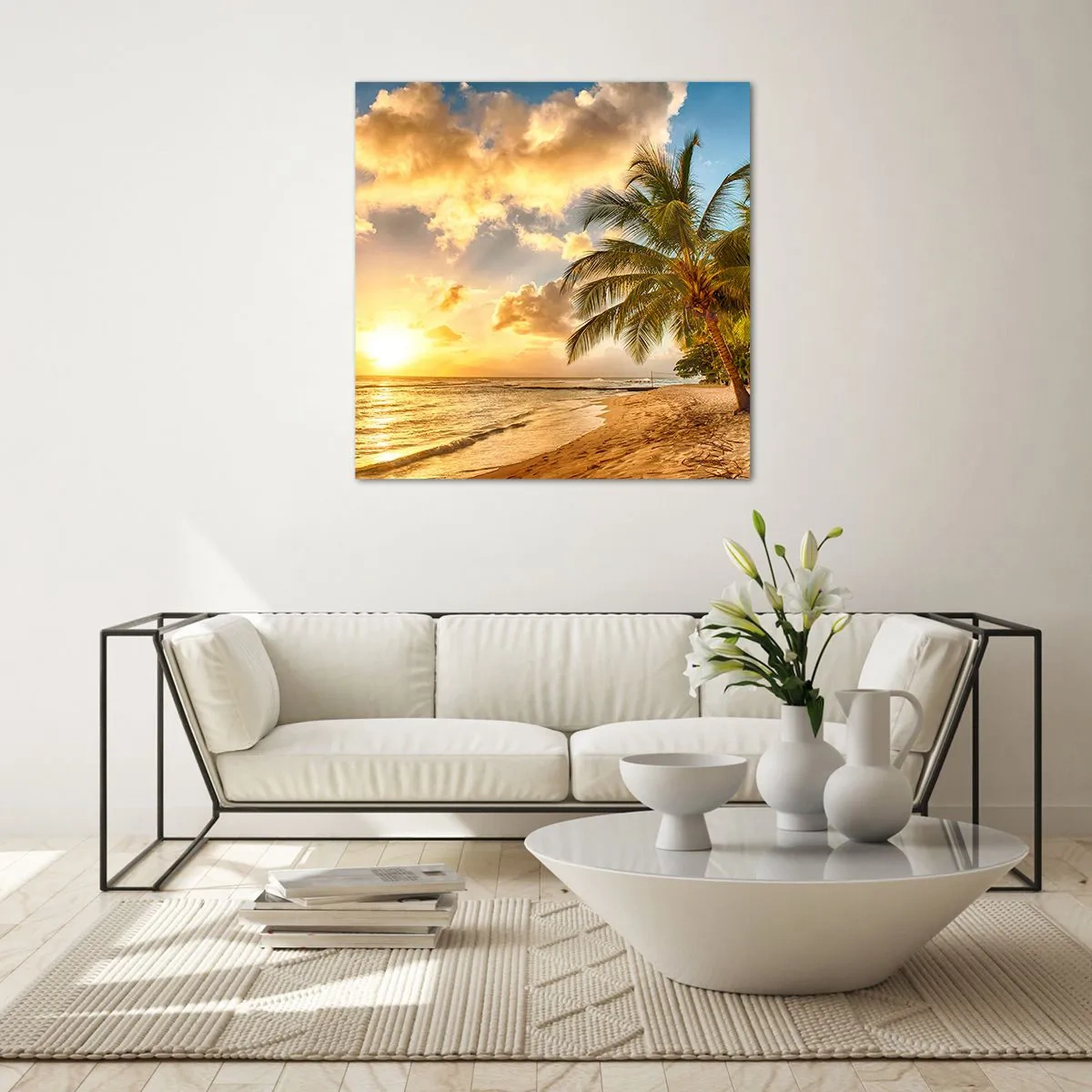 Obraz na skle - Věčné léto, vždy prázdniny - 30x30 cm