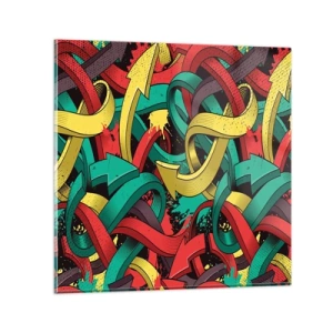 Obraz na skle - Kudy do cíle? - 60x60 cm