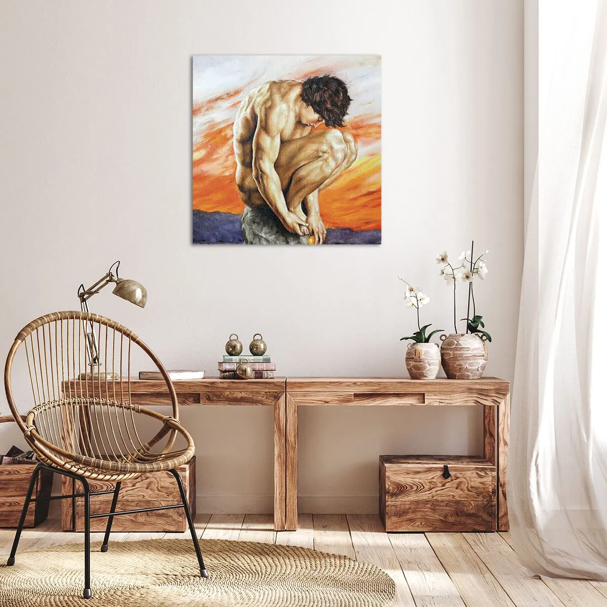 Obraz na plátně - Ponořen do sebe - 60x60 cm