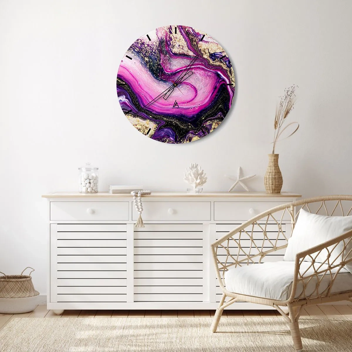 Nástěnné hodiny - Okamžik v zákulisí - 40x40 cm