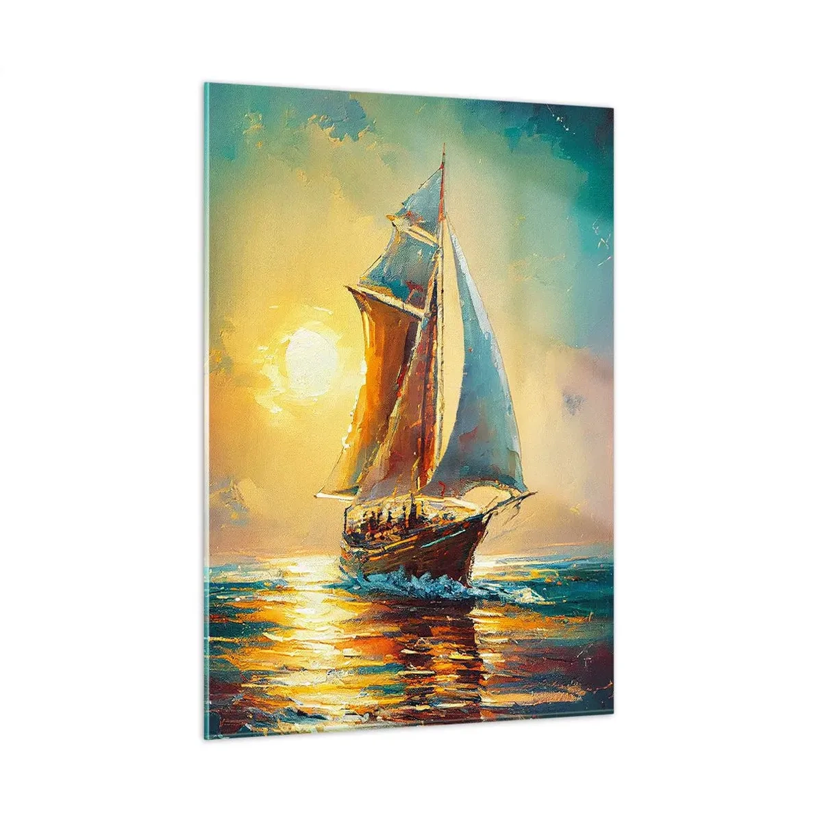 Obraz na skle - Pod plnými plachtami - 50x70 cm