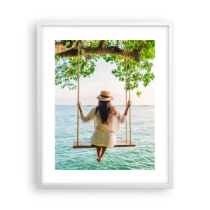 Plakát v bílém rámu - Život je krásný - 40x50 cm