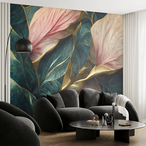 Fototapeta Premium Sand - Přirozená elegance a styl - Art Deco, Květiny, Elegance - 100x70 cm