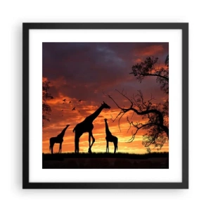 Plakát v černém rámu - Malá večeře v kruhu nejbližších - 40x40 cm