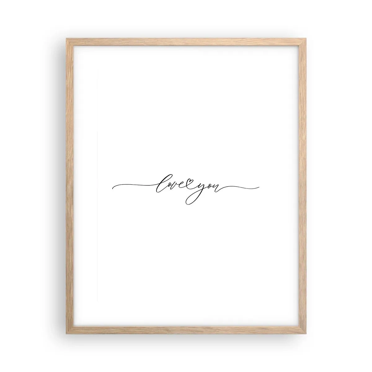 Plakát v rámu světlý dub - Černé na bílém - 40x50 cm