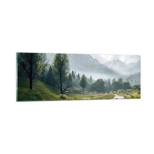 Obraz na skle - Tam a zpět - 90x30 cm