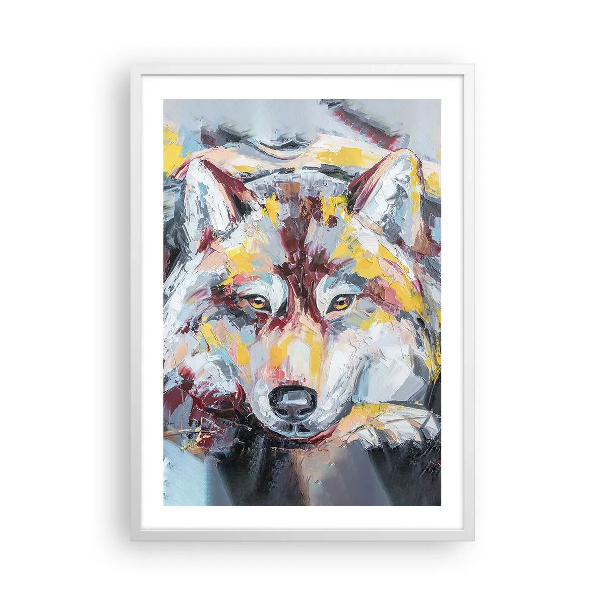 Plakát v bílém rámu - Klid mezi blízkými - 50x70 cm