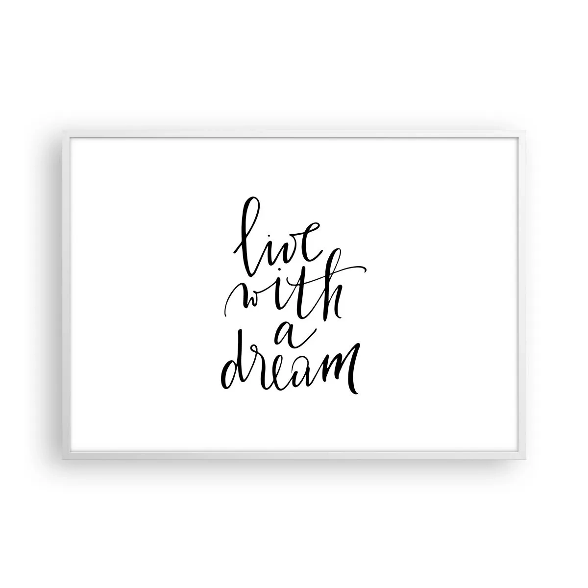 Plakát v bílém rámu - Of course - 100x70 cm