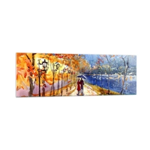 Obraz na skle - Společně k hranici času - 160x50 cm