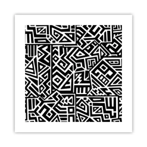 Plakát - Předkolumbovská kompozice - 40x40 cm