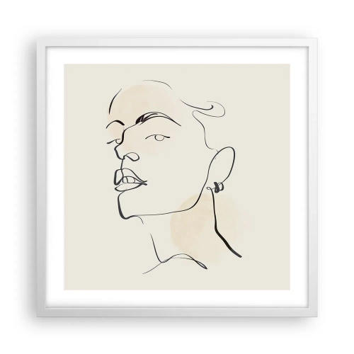 Plakát v bílém rámu - Hrdý pohled - 50x50 cm