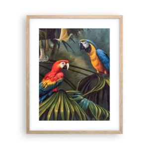 Plakát v rámu světlý dub - Romantismus v tropech - 40x50 cm