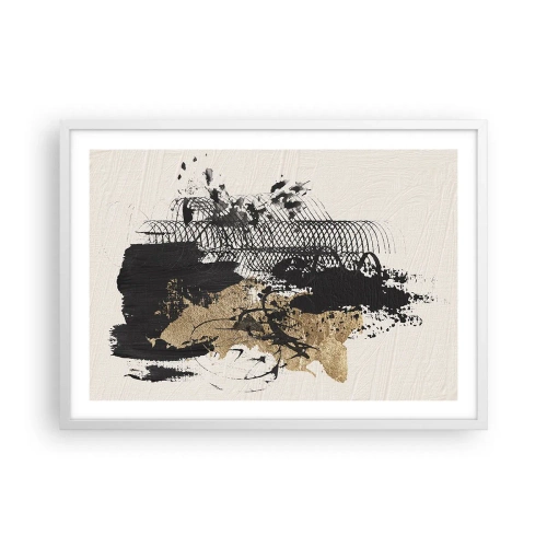 Plakát v bílém rámu - Kompozice s vášní - 70x50 cm