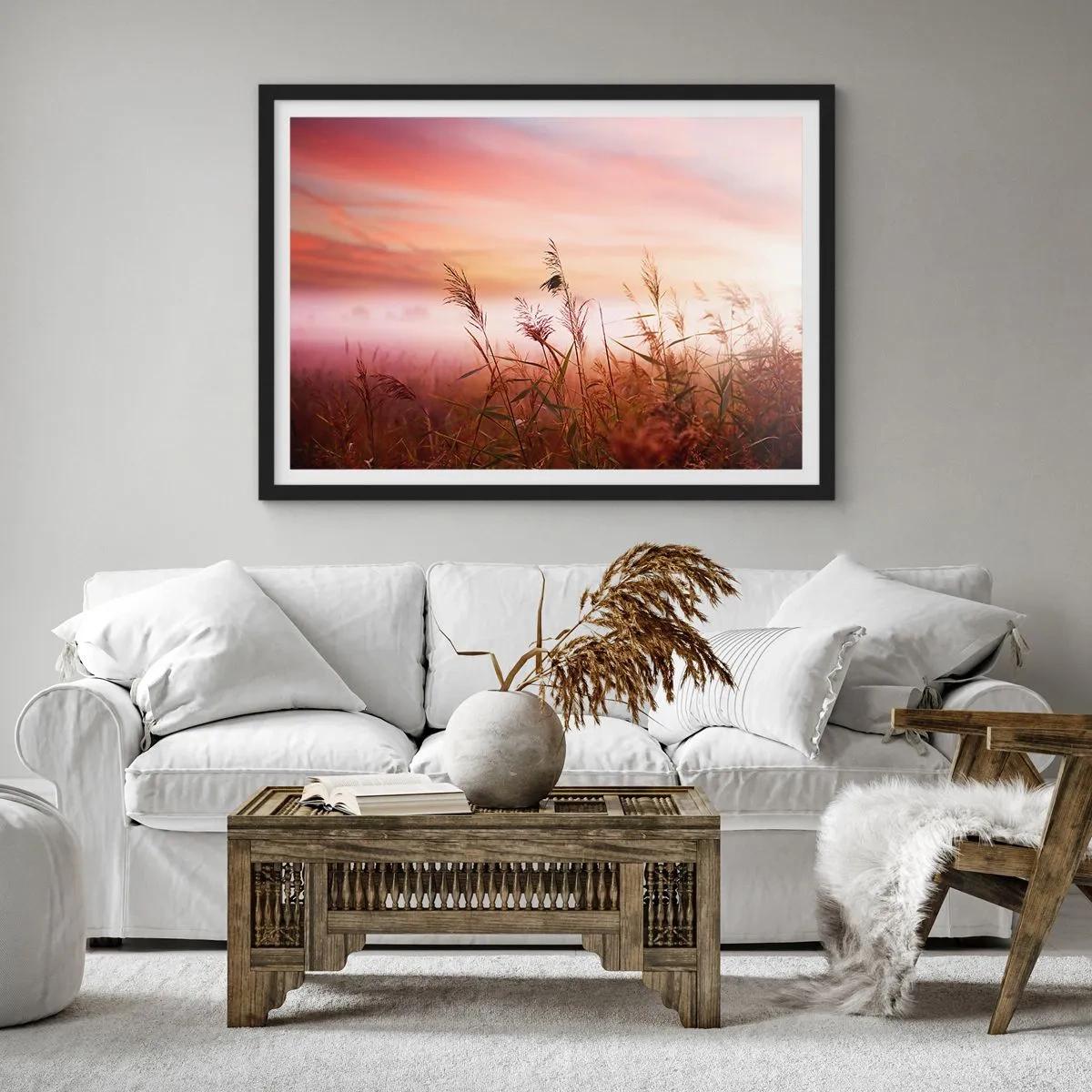 Plakát v černém rámu - Draci, pampelišky a vítr - 70x50 cm