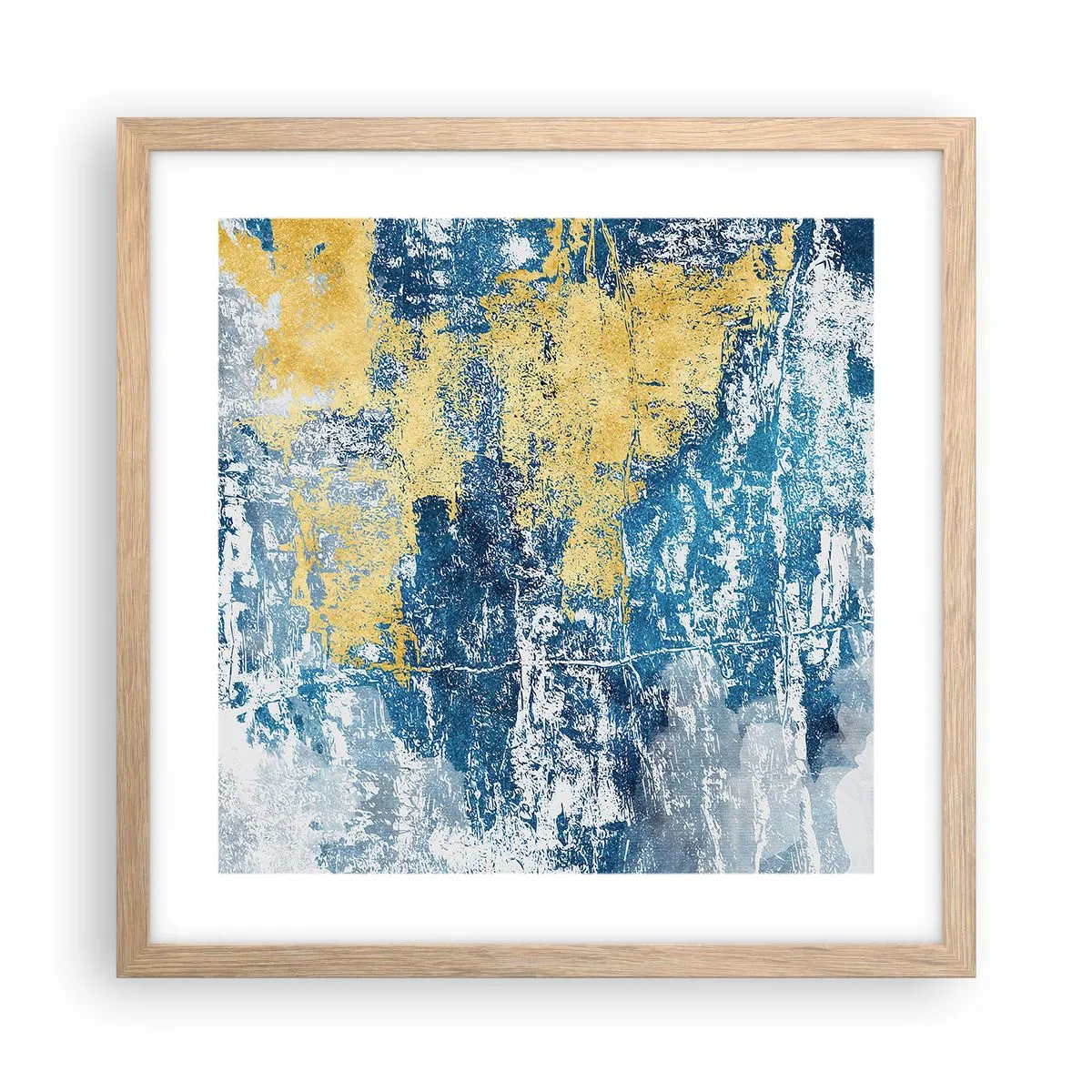 Plakát v rámu světlý dub - Abstrakce s dobrou náladou - 40x40 cm