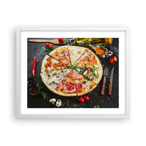 Plakát v bílém rámu - Vějíř chutí - 50x40 cm
