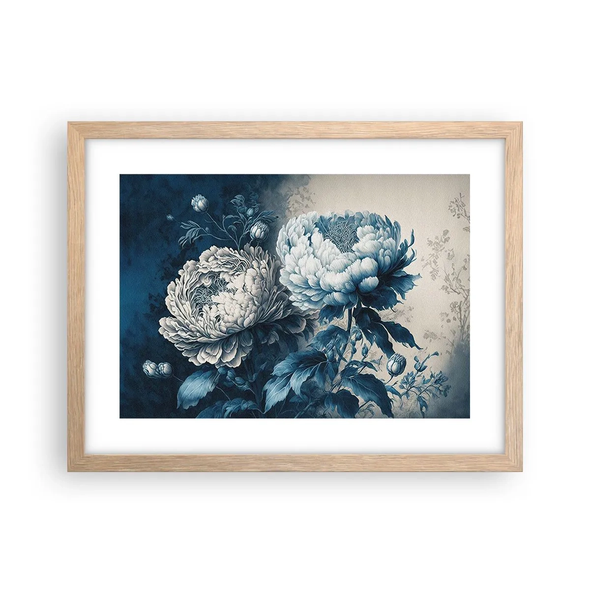 Plakát v rámu světlý dub - Shodný pár - 40x30 cm