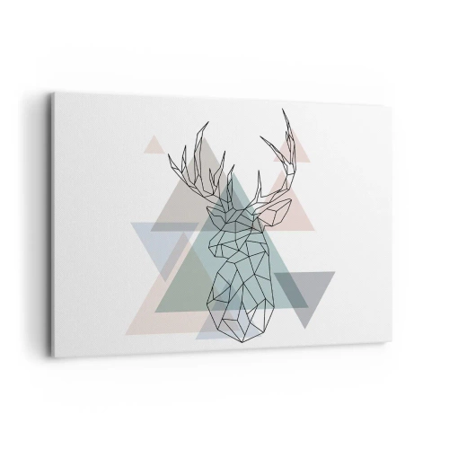 Obraz na plátně - V geometrickém lese - 100x70 cm