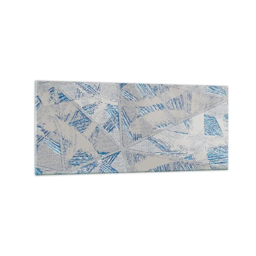 Obraz na skle - V šedomodrém labyrintu - 120x50 cm