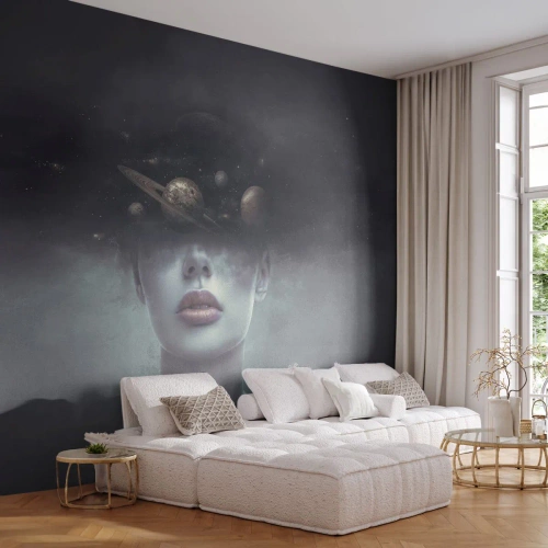Fototapeta Premium Canvas - A planety… - Abstrakce, ženská tvář, Kosmos - 250x175 cm