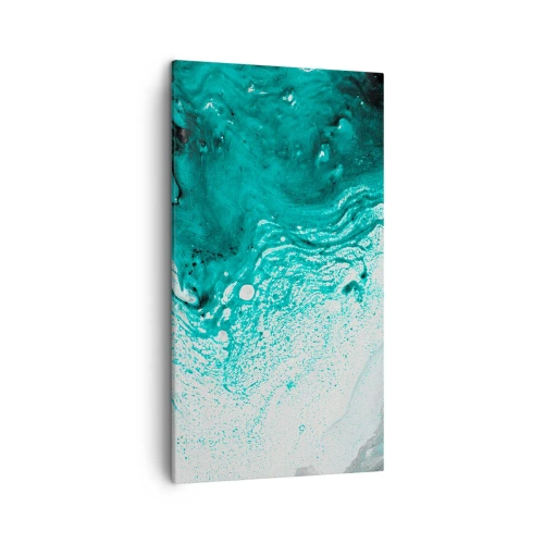 Obraz na plátně - Propadnout v bílé a tyrkysové - 45x80 cm