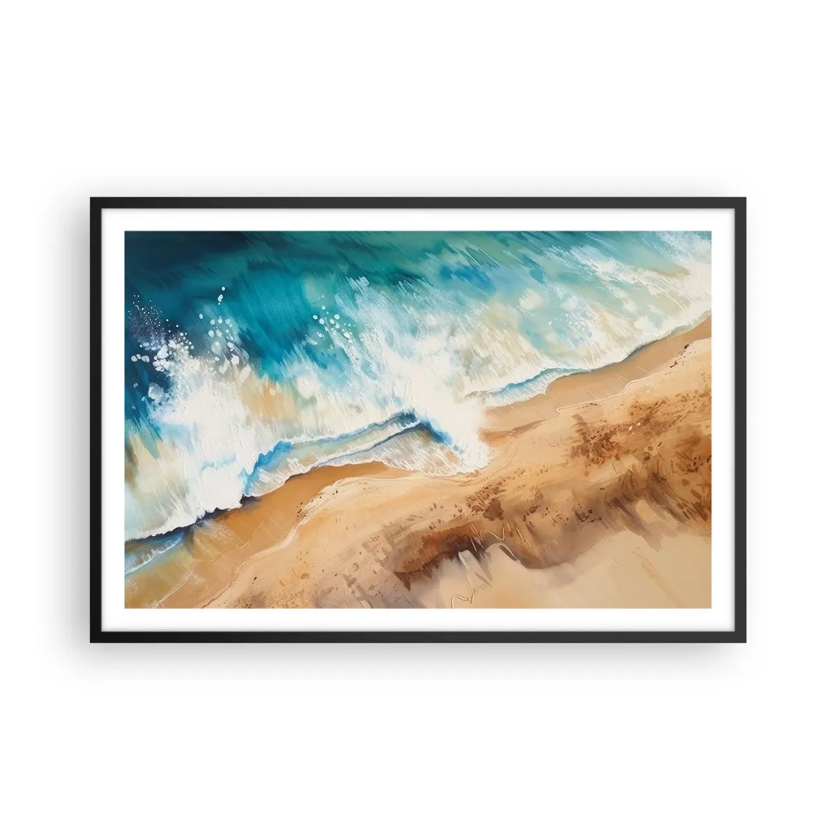 Plakát v černém rámu - Vlna, která se vrací - 91x61 cm