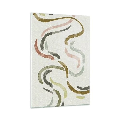 Obraz na skle - Radostný tanec abstrakce - 80x120 cm