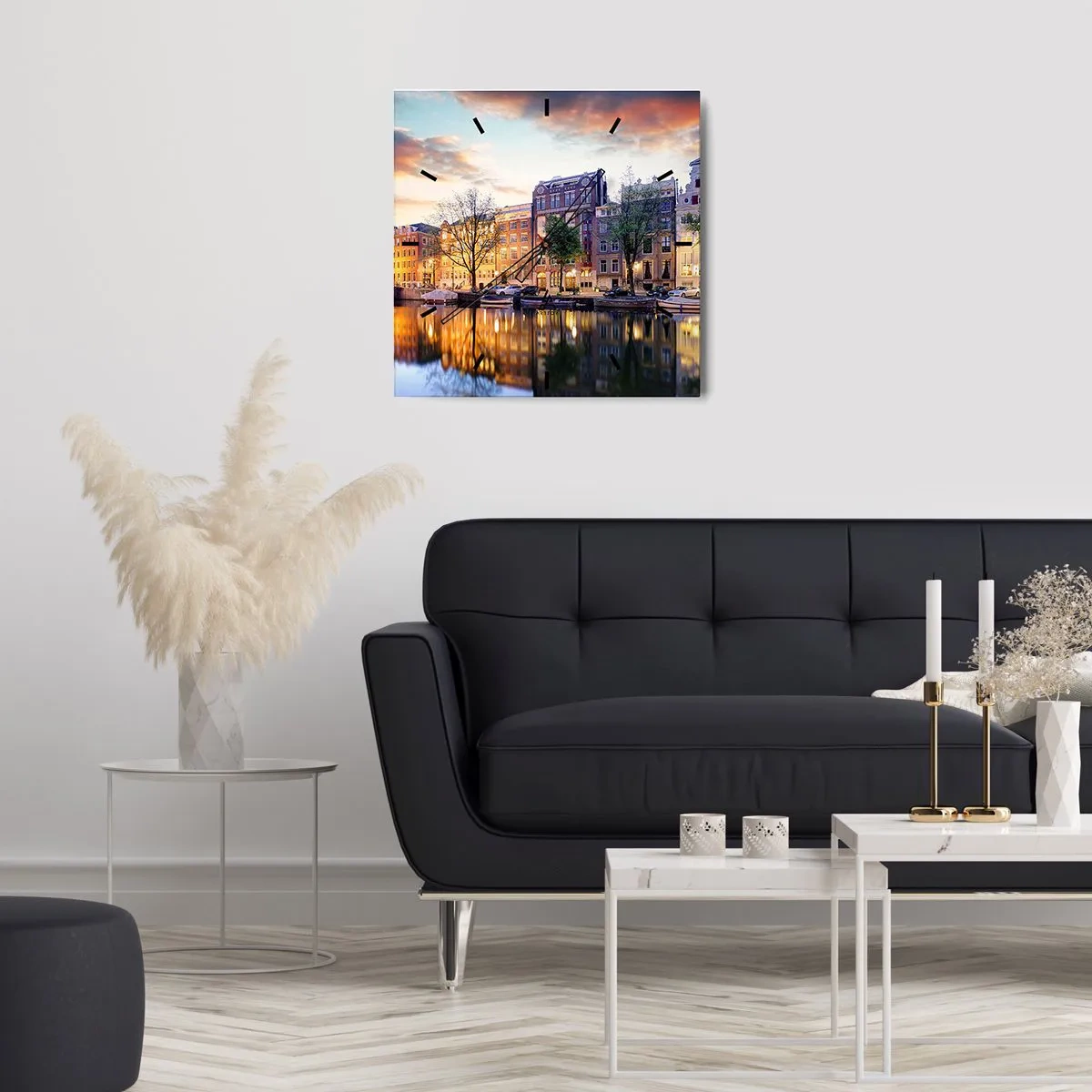 Nástěnné hodiny - Zdrženlivá a vyrovnaná nizozemská krása - 40x40 cm