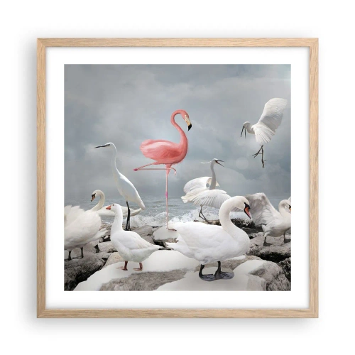 Plakát v rámu světlý dub - Kde jsem se tu vzal? - 50x50 cm