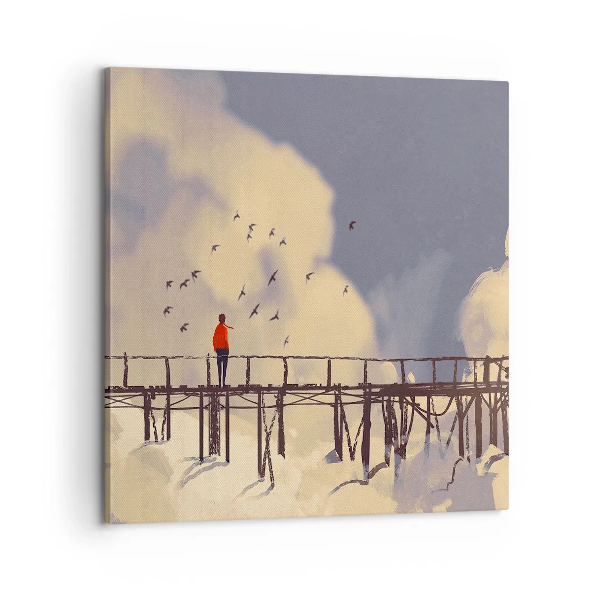 Obraz na plátně - Modrý stesk - 60x60 cm