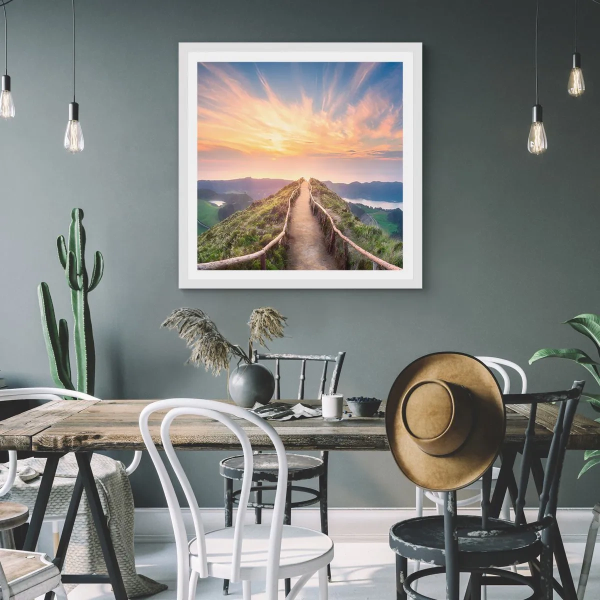 Plakát v bílém rámu - Blízko nebe - 50x50 cm