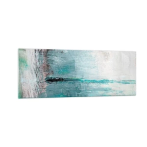 Obraz na skle - Horizontálně v modři - 140x50 cm