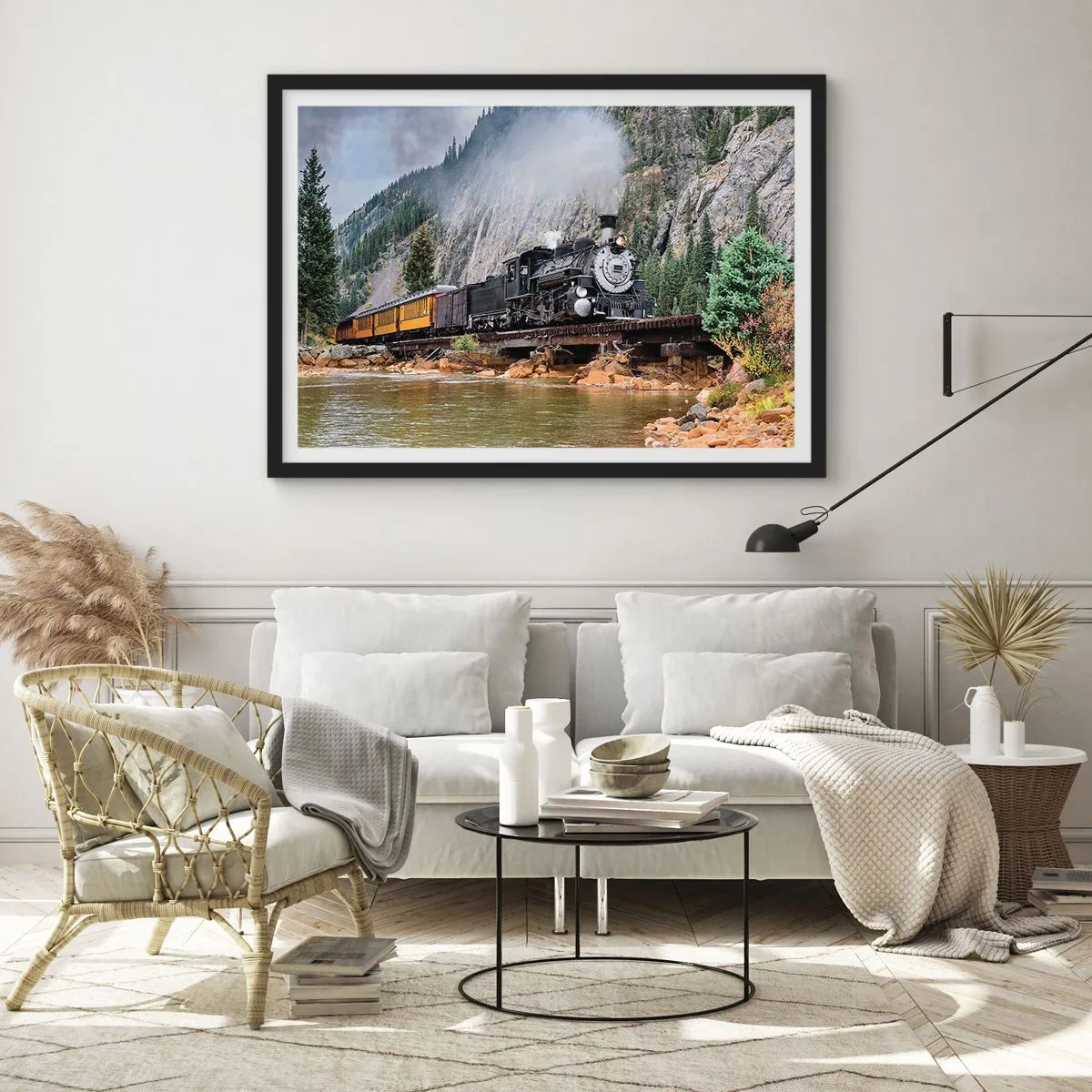 Plakát v černém rámu - Kampak? Kam? - 100x70 cm