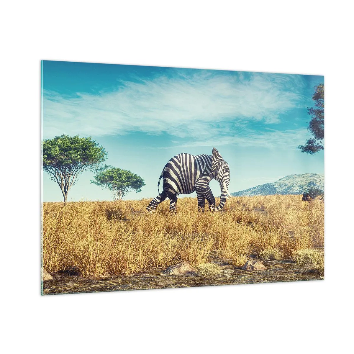 Obraz na skle - Šedá už není v módě - 100x70 cm