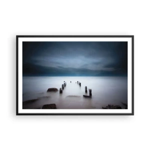 Plakát v černém rámu - Zamyšlené jezero - 91x61 cm