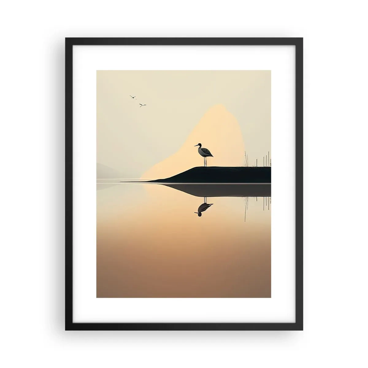 Plakát v černém rámu - Pán na jezeře - 40x50 cm