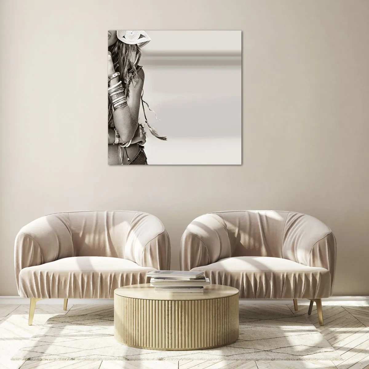 Obraz na skle - Jako dívka - 40x40 cm