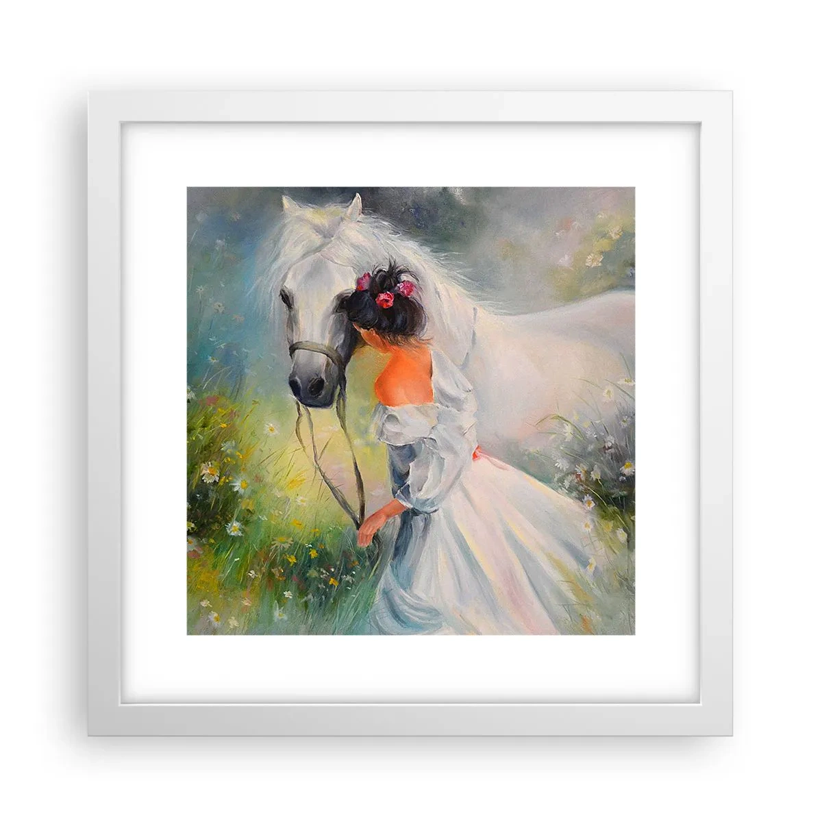 Plakát v bílém rámu - Jako z krásného snu - 30x30 cm