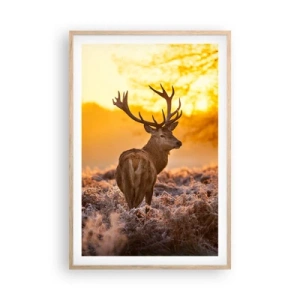 Plakát v rámu světlý dub - Král podzimního lesa - 61x91 cm