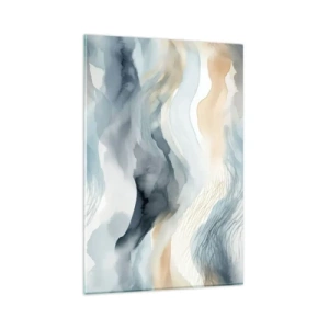 Obraz na skle - Abstrakce sněhu a mlhy - 80x120 cm