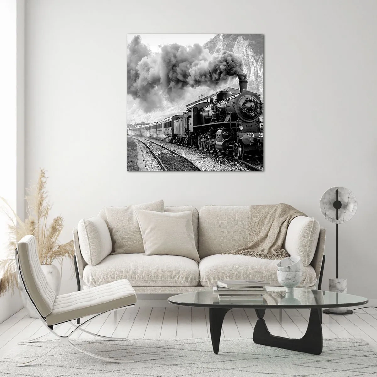 Obraz na skle - Stojí na nádraží… - 30x30 cm