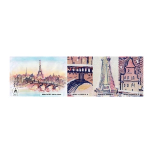 Vzor Fototapety Premium Canvas - Jediné takové město na světě - Město, Eiffelova věž, Paříž - 100x30 cm