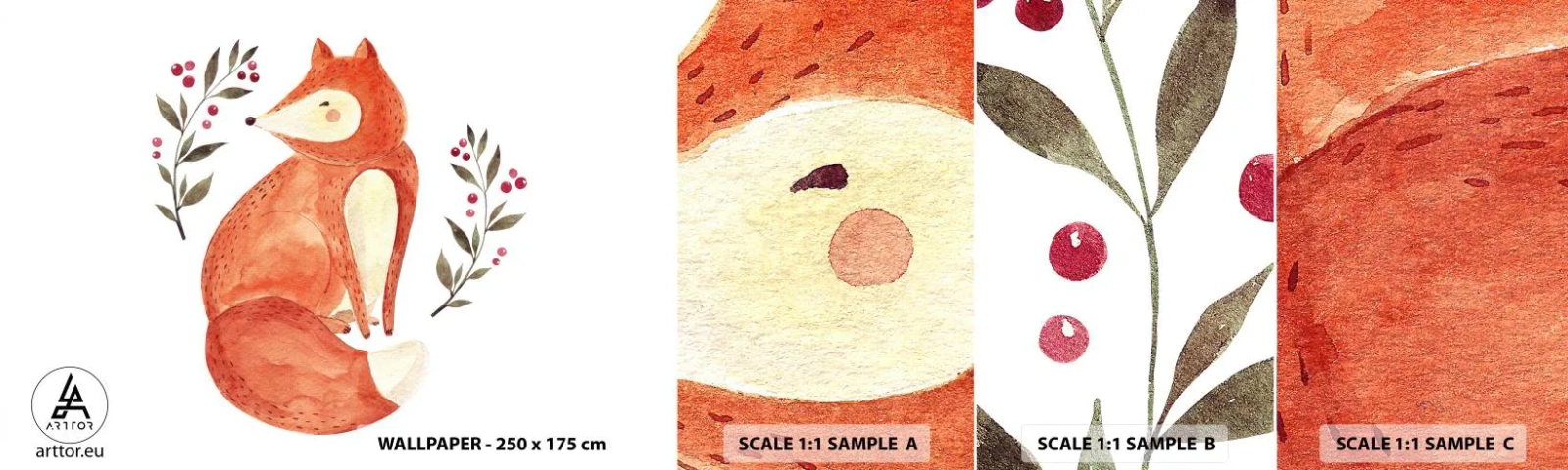 Fototapeta Vzorek Standard Eco - Malý zrzek - Pro děti, Liška, Pohádka - 100x30 cm