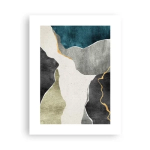 Plakát - Mozaiková kompozice se zlatou nití - 30x40 cm