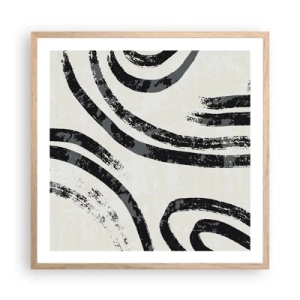 Plakát v rámu světlý dub - Napůl zastavený - 60x60 cm